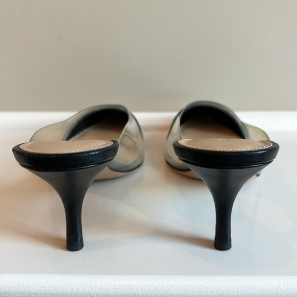 Veronica Beard Black and Clear Mules - Picture 3 of 4